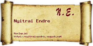 Nyitrai Endre névjegykártya